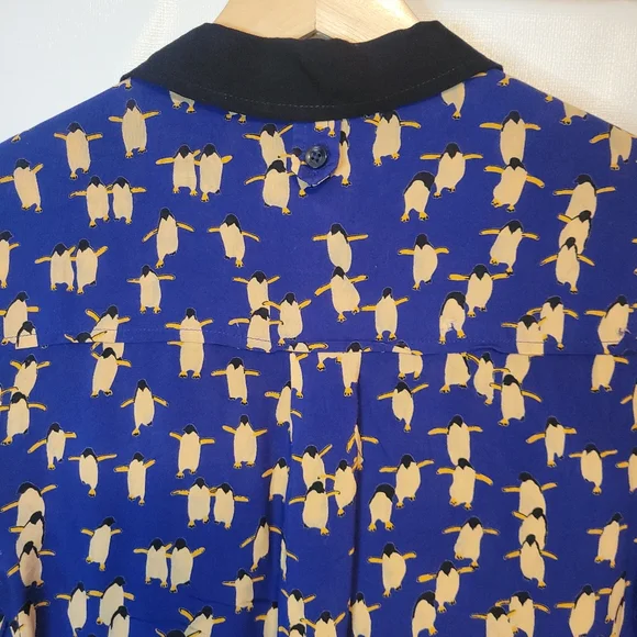 Maeve Penguin Patterned Button-Up Shirt - Picture 13 of 16